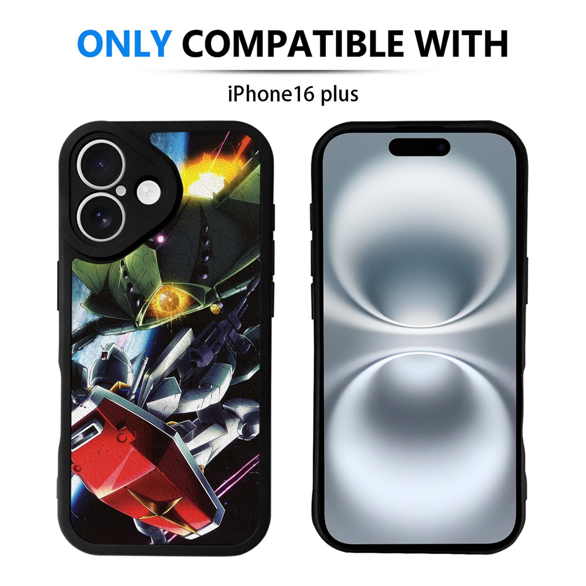 （画像用） 機動戦士ガンダム Mobile Suit Gundam 【iPhone 16シリーズ対応】シリコンスマホケース（レザー調） 材質：シリコン